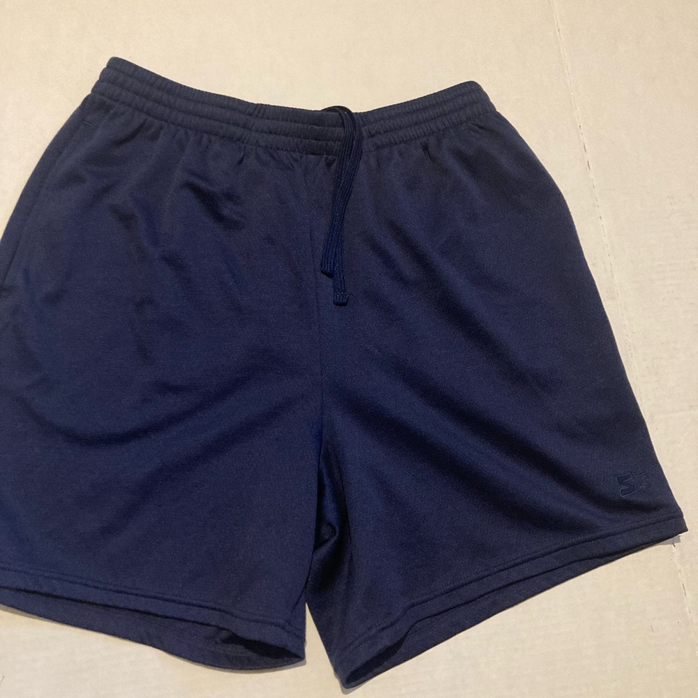 Men's Navy Blue Athletic Z Star Shorts Pant Size M